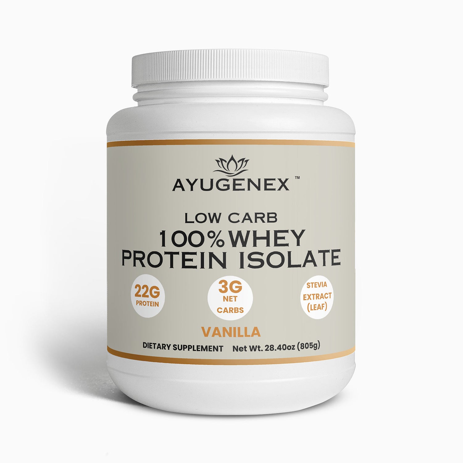 Low Carb 100% Whey Protein Isolate (Vanilla)