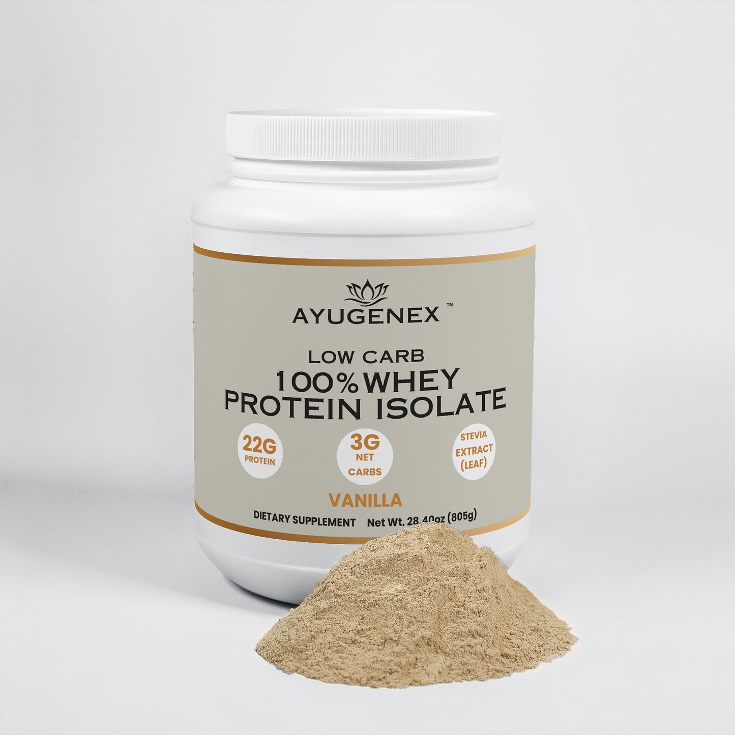 Low Carb 100% Whey Protein Isolate (Vanilla)